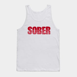 Sober Christmas, Holiday Sobriety, NA AA 12 Step Tank Top